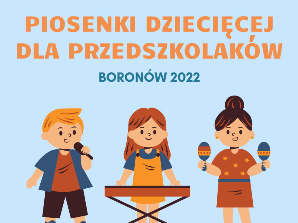 Plakat zapraszający na wydarzenie Minifestiwalu Przedszkolaków